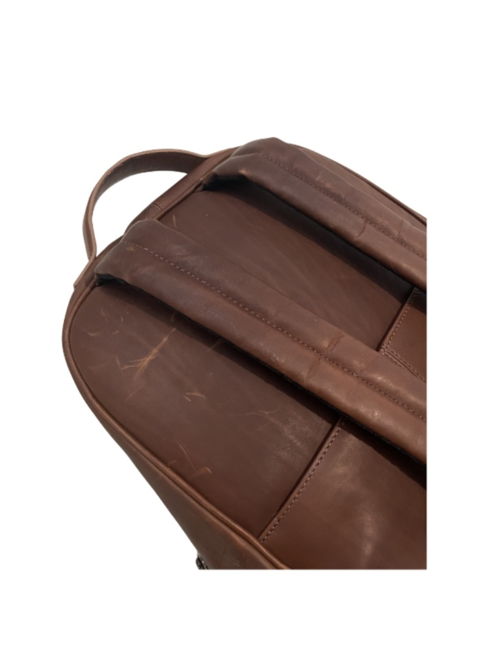 Johnston & Murphy Unisex Rhodes Backpack in Brown Full Grain Leather - Picture 2 of 7